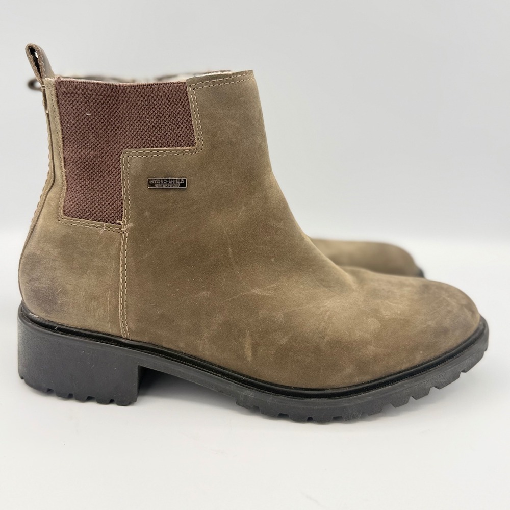 Rockport Hydro-Shield Waterproof Boots Women 7.5 Brown Leather Gorpcore Hiking